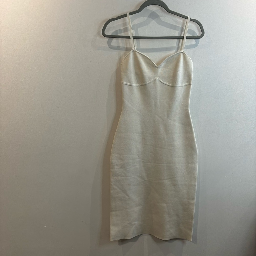 BABATON Sz M by Aritzia  Lariat Bodycon Bustier in the Colour Birch Dress NEW - Picture 2 of 7